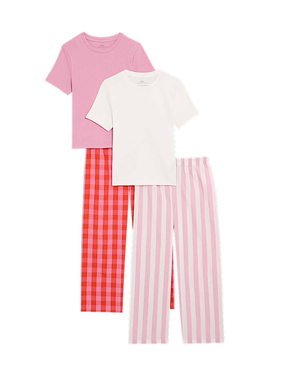 2pk Cotton Rich Patterned Pyjama Sets (1-16 Yrs)