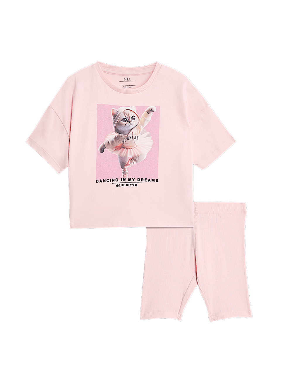 Cotton Rich Ballet Cat Pyjamas (1-8 Yrs)