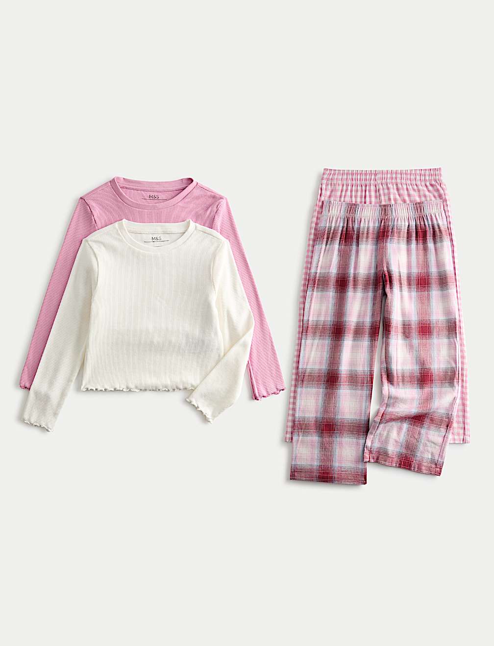 2 Pack Cotton Rich Checked Pyjama Sets (1-8 Yrs)