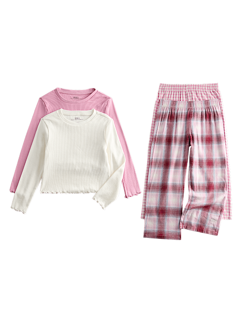 2 Pack Cotton Rich Checked Pyjama Sets (1-8 Yrs)