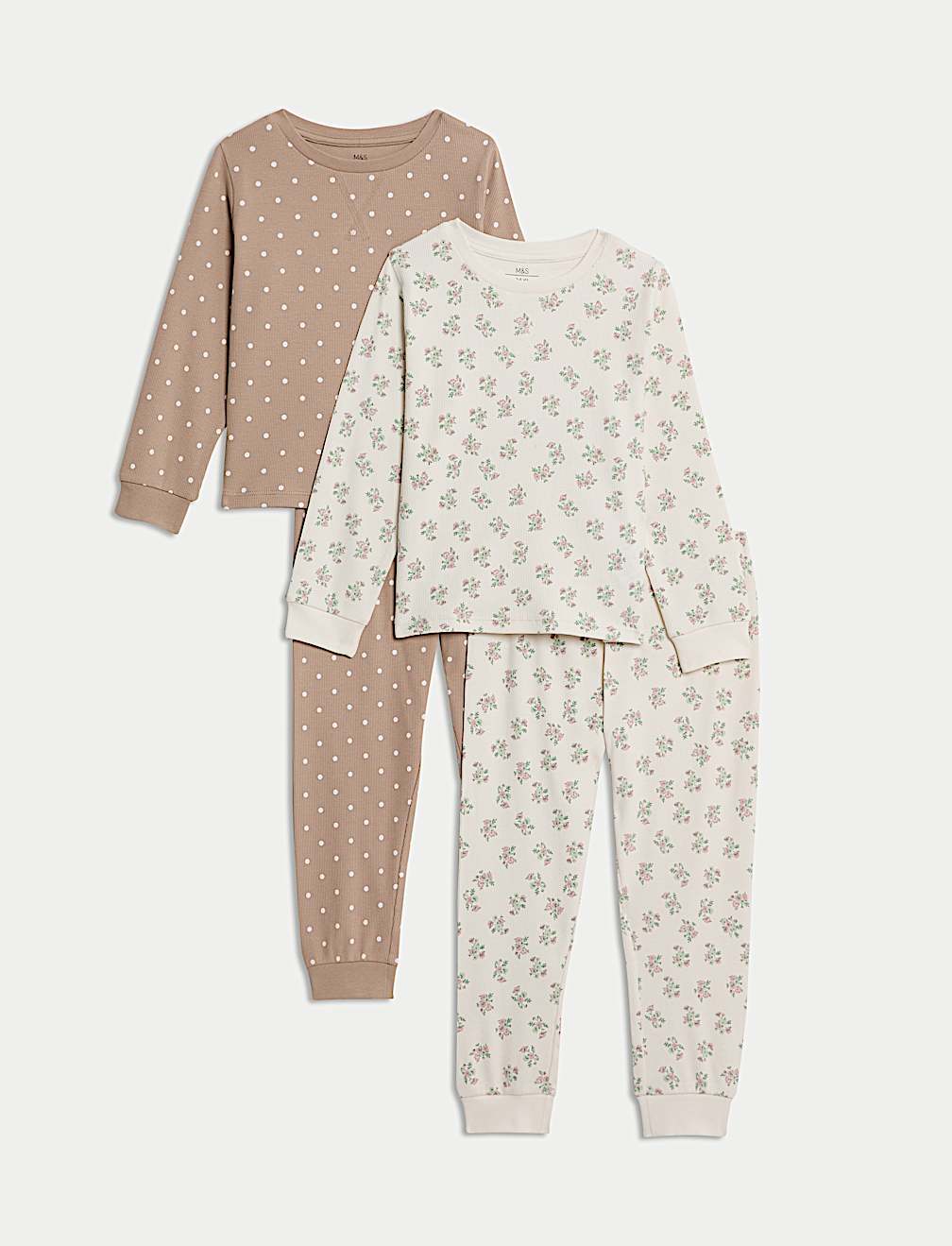 2pk Ditsy Print Pyjama Sets (0-10 Yrs)
