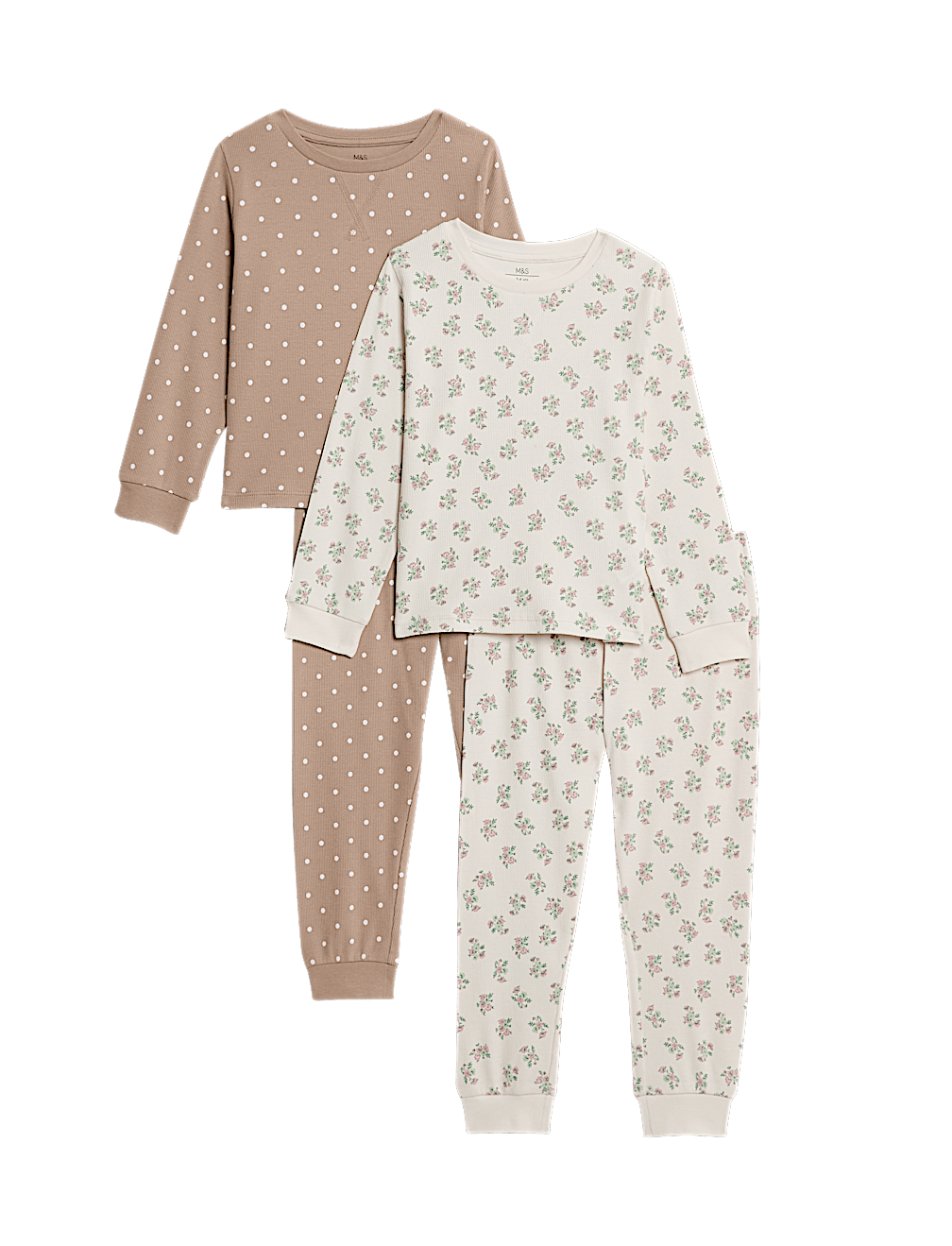 2pk Ditsy Print Pyjama Sets (0-10 Yrs)