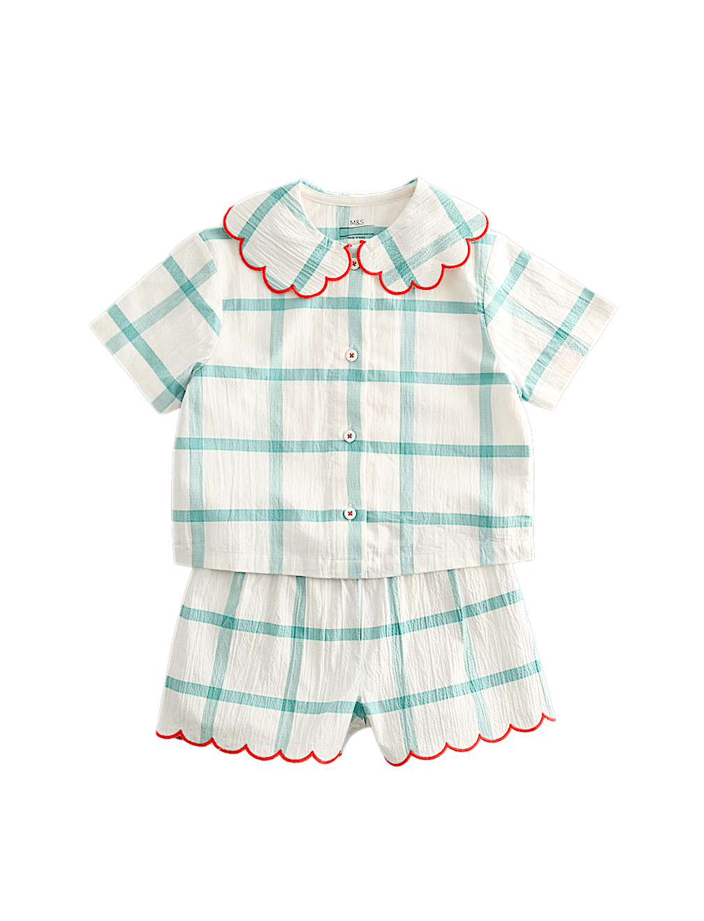 Kids' Seersucker Checked Sleepytime Pyjamas (9 Mths-8 Yrs)