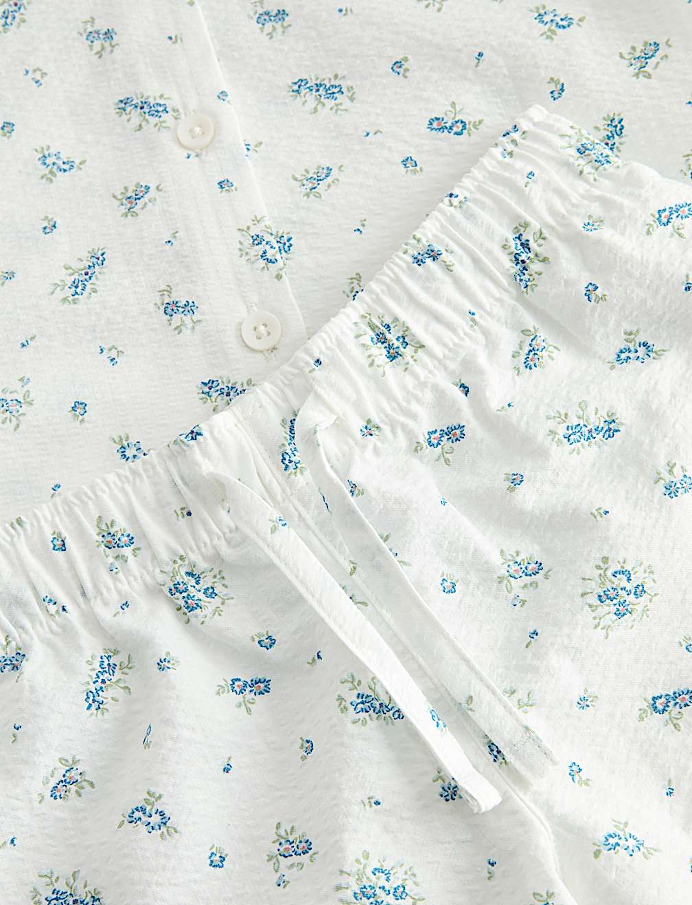 Pure Cotton Ditsy Floral Seersucker Pyjamas (1-8 Yrs)