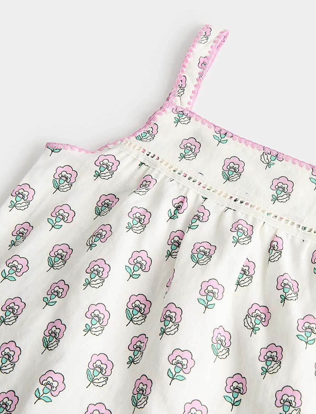 Pure Cotton Flower Print Pyjamas (1-8 Years)