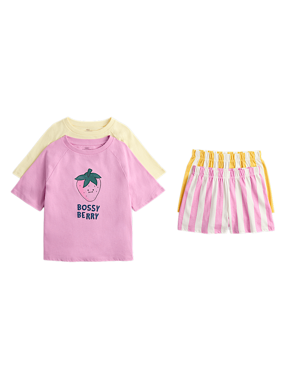 2 Pack Pure Cotton Pyjama Sets (1-8 Yrs)