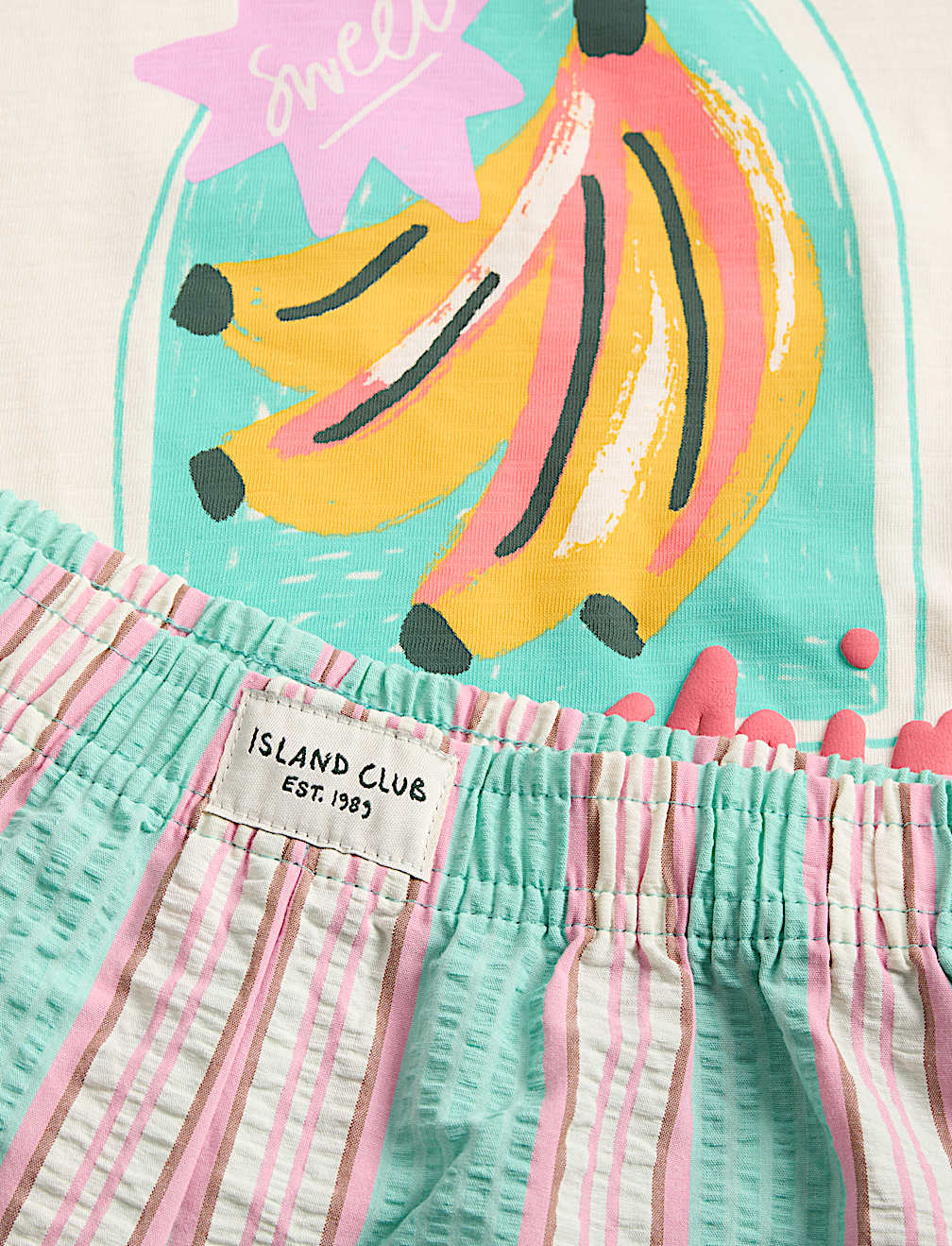 Pure Cotton Banana Pyjamas (1-8 Yrs)