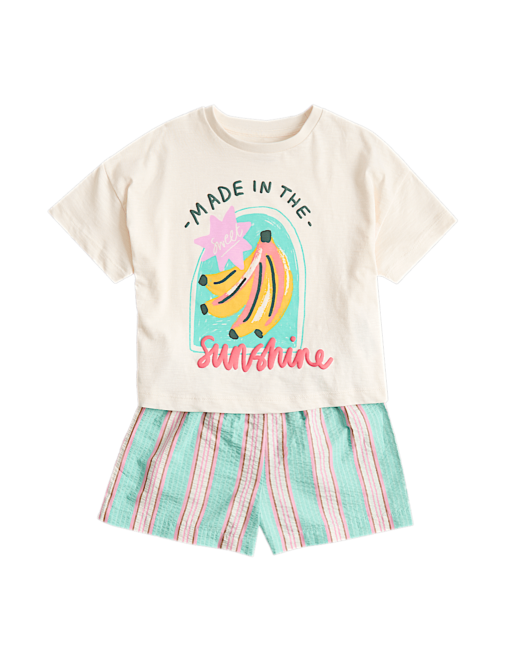 Pure Cotton Banana Pyjamas (1-8 Yrs)