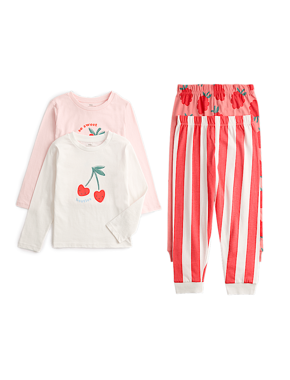 2 Pack Pure Cotton Fruit Graphic Pyjama Sets (1-8 Yrs)