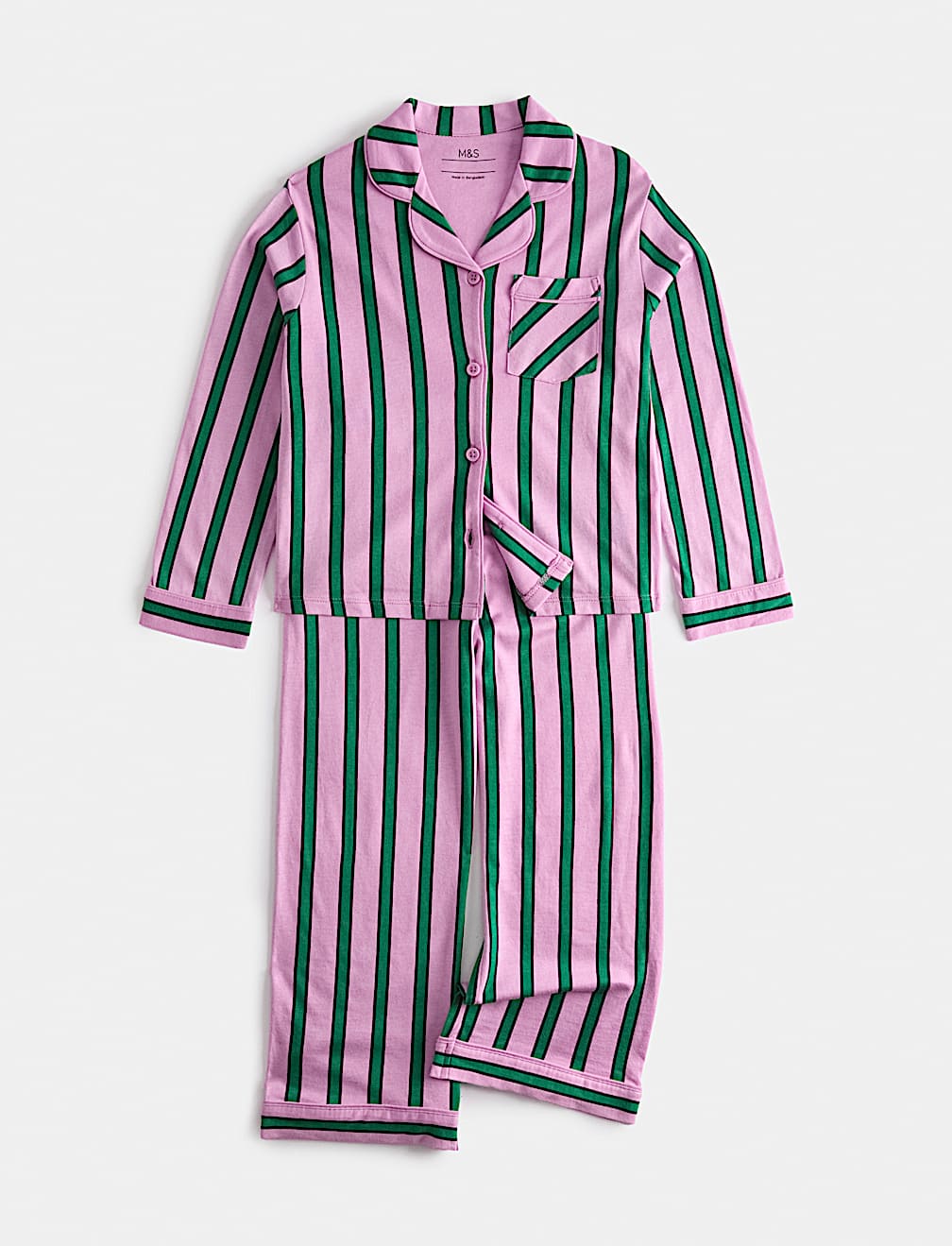 Pure Cotton Striped Pyjamas (1-8 Yrs)