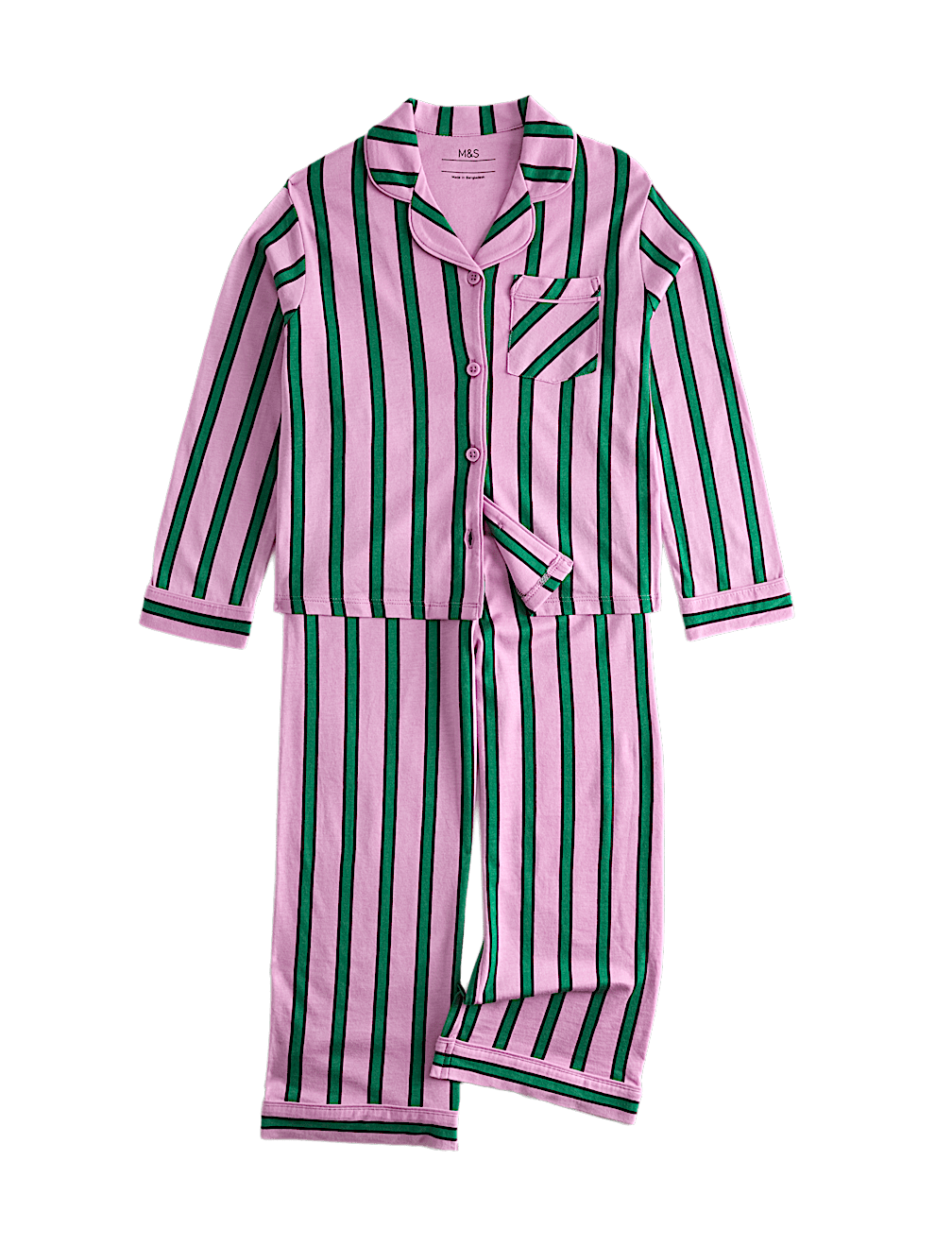 Pure Cotton Striped Pyjamas (1-8 Yrs)