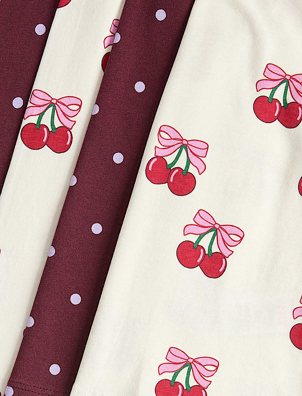 2 Pack Pure Cotton Cherry Pyjama Sets (0-8 Yrs)