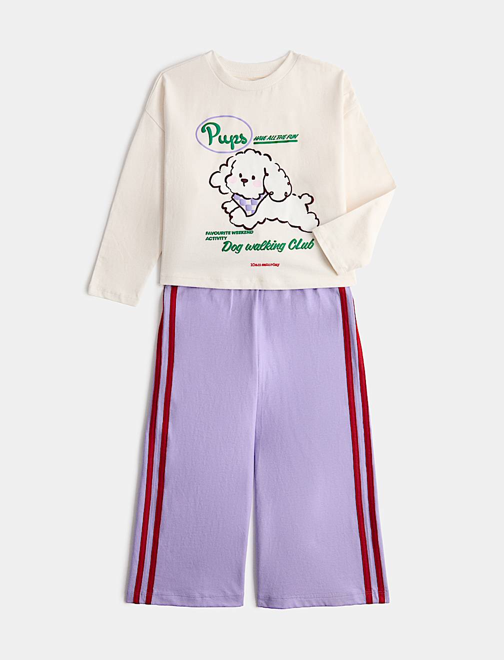 Pure Cotton Puppy Print Pyjamas (12 Mths - 8 Yrs)