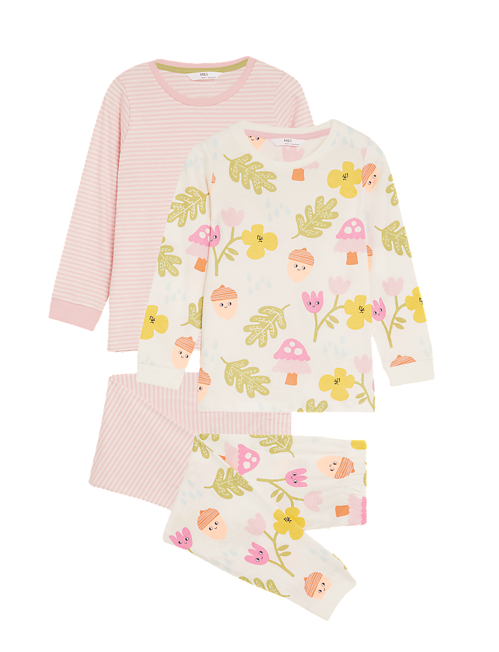 2pk Cotton Woodland Pyjama Set (1-7 Yrs)