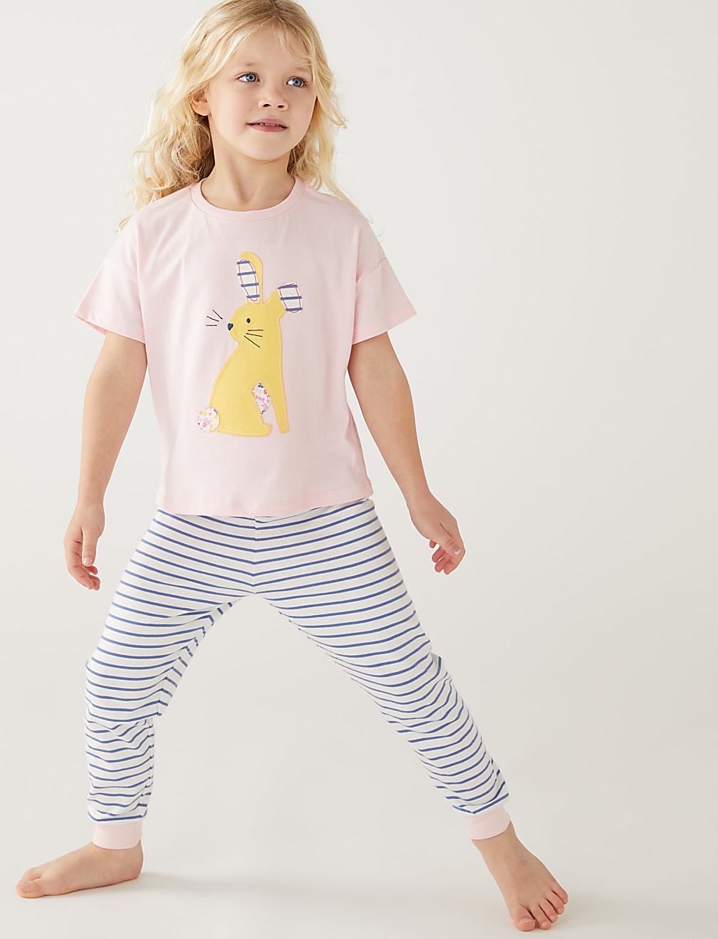 2pk Pure Cotton Bunny Pyjama Sets