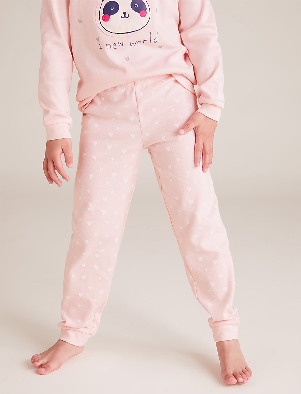 2pk Pure Cotton Panda Pyjama Sets (1-7 Yrs)