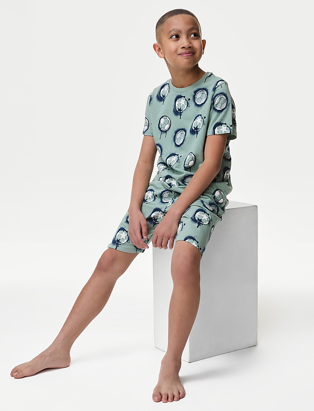Pure Cotton Football Pyjamas (7-14 Yrs)