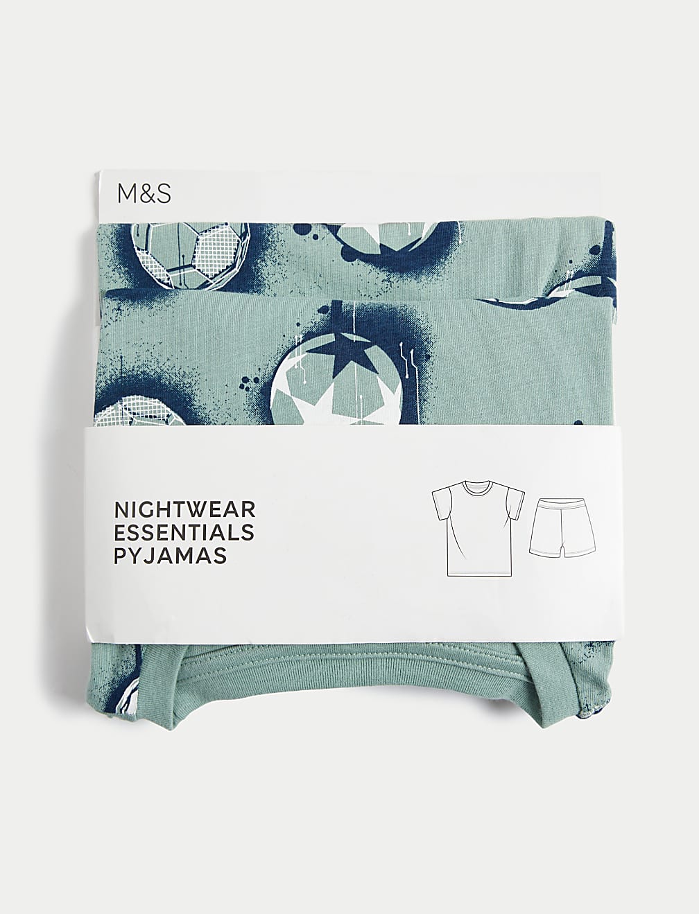 Pure Cotton Football Pyjamas (7-14 Yrs)
