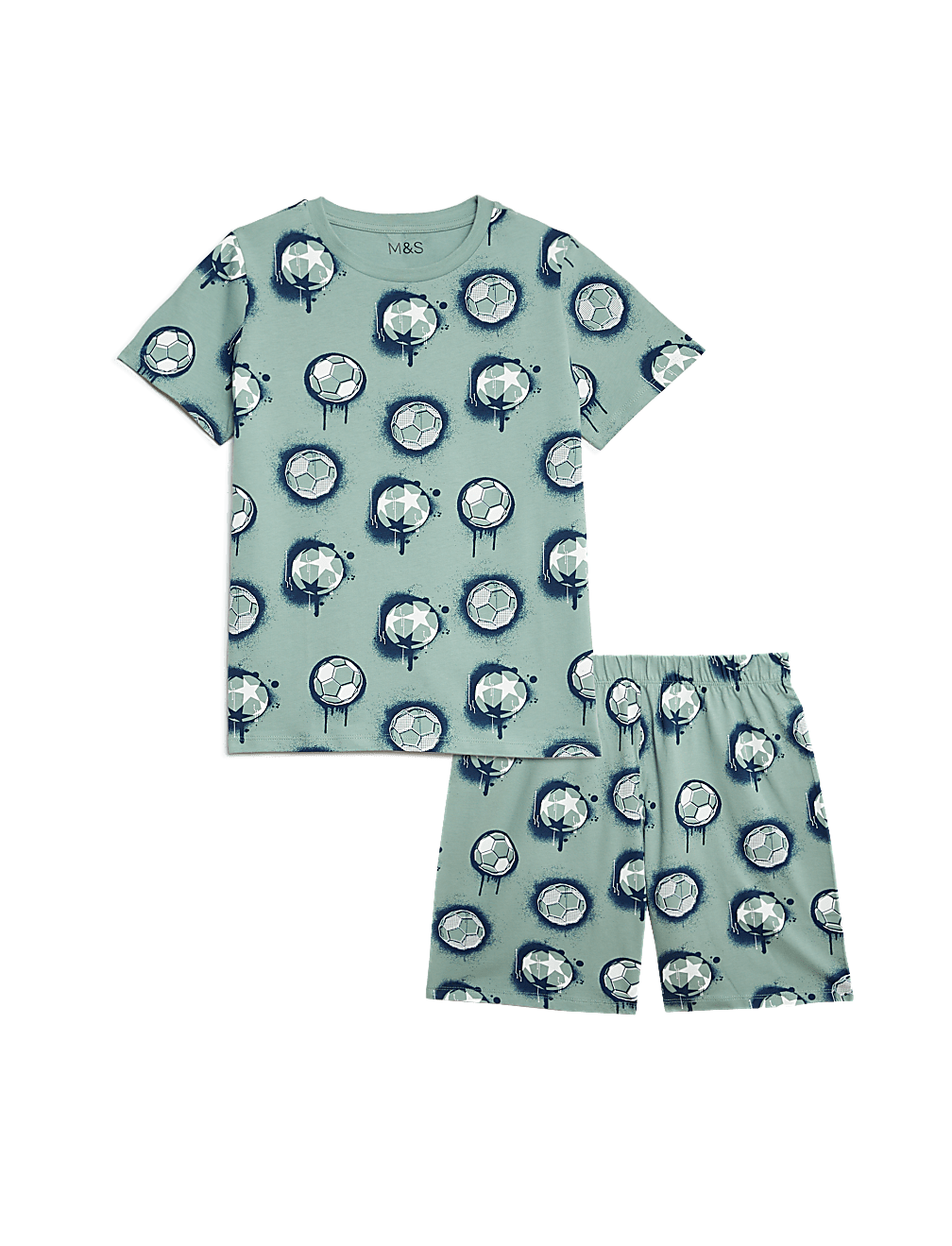 Pure Cotton Football Pyjamas (7-14 Yrs)