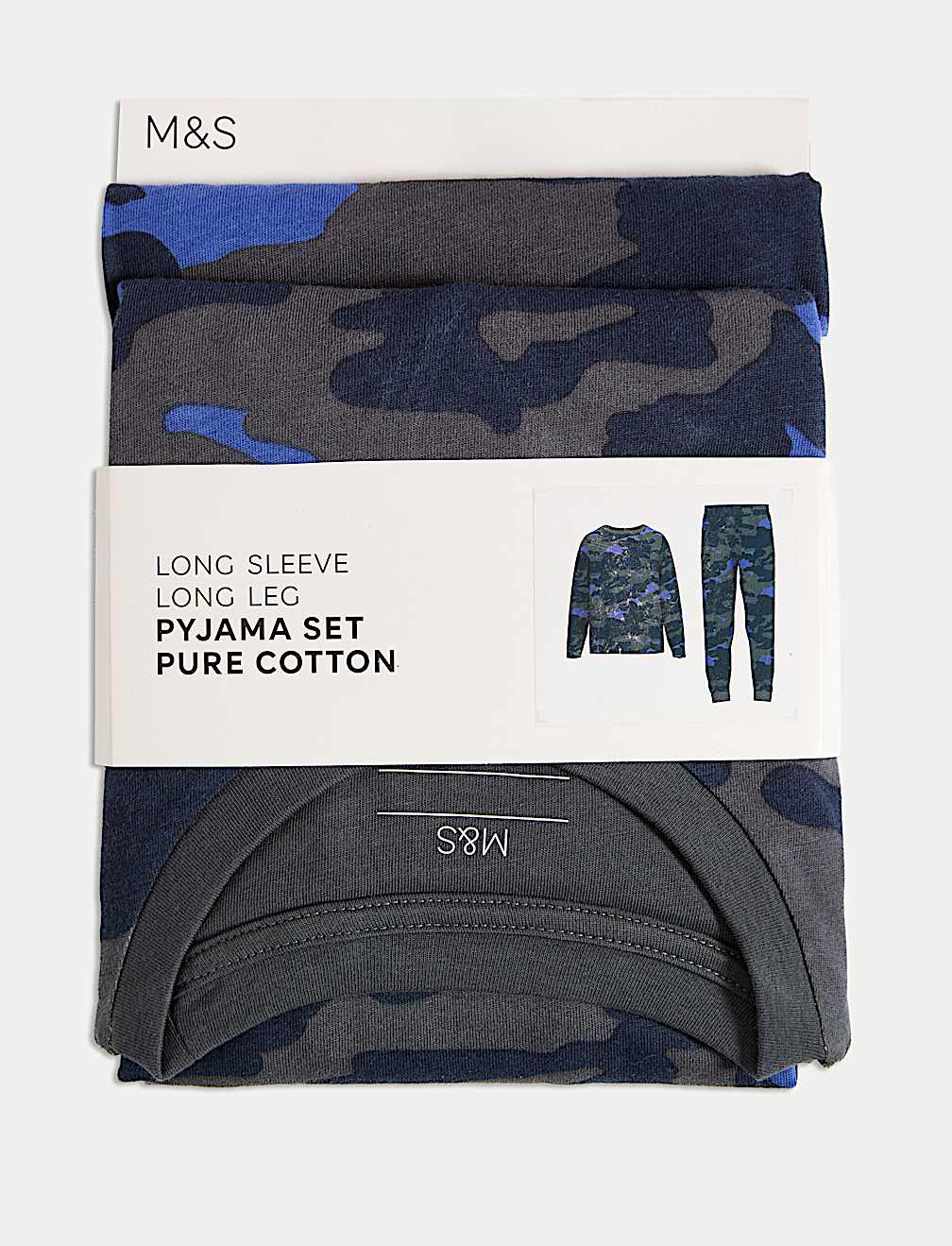 Pure Cotton Camouflage Pyjamas (6-16 Yrs)