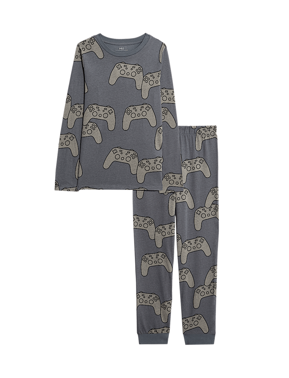 Pure Cotton Gaming Print Pyjamas (3-16 Yrs)
