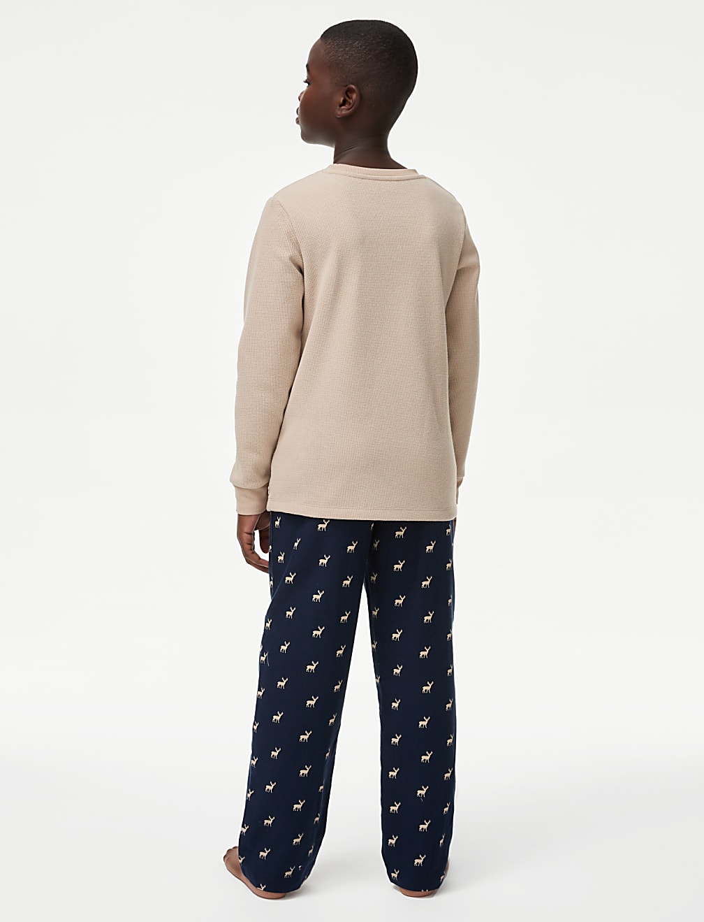 Cosy Waffle Stag Pyjamas (1-16 Yrs)