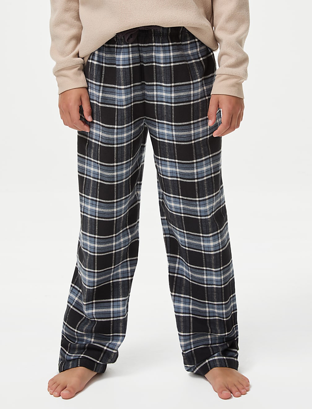 Cosy Waffle Checked Pyjamas (1-16 Yrs)