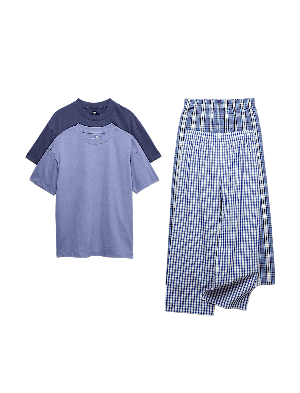 2 Pack Pure Cotton Checked Pyjama Sets (6-16 Yrs)