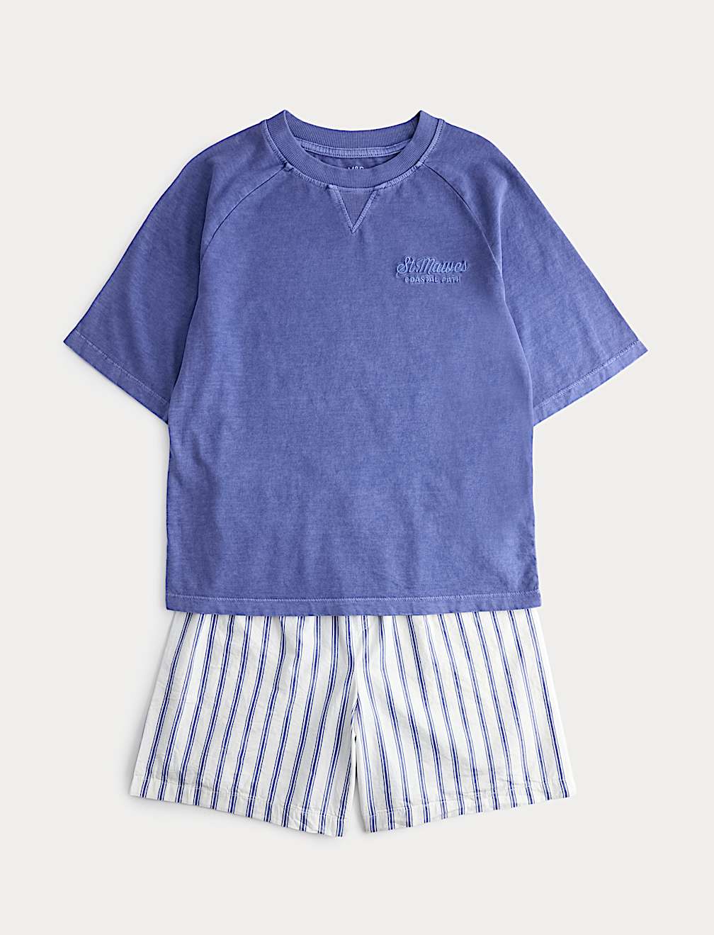Graphic Striped Short Pyjamas (6-16 Yrs)