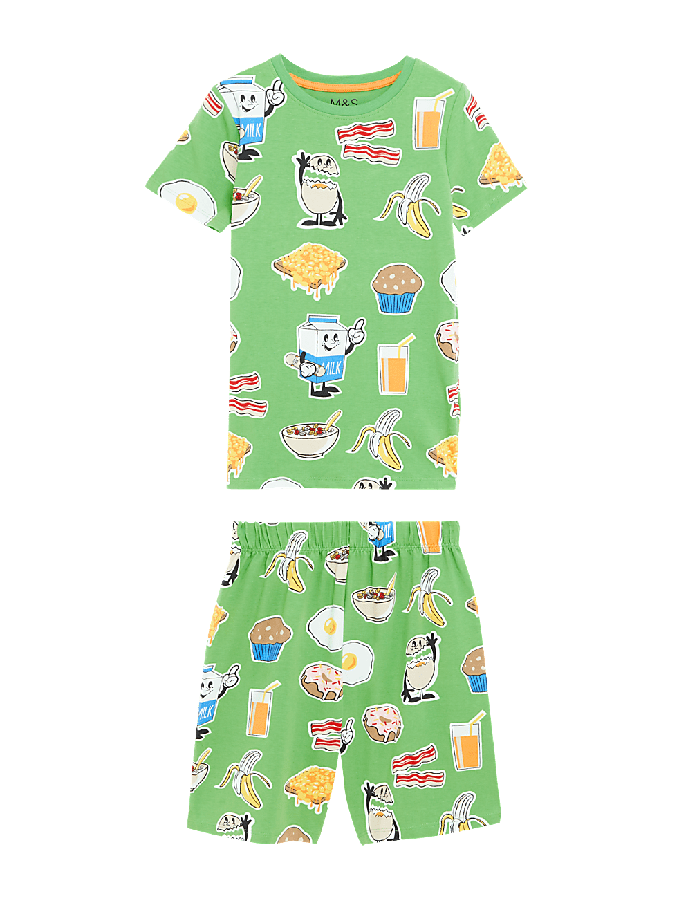 Cotton Rich Breakfast Print Short Pyjama Set