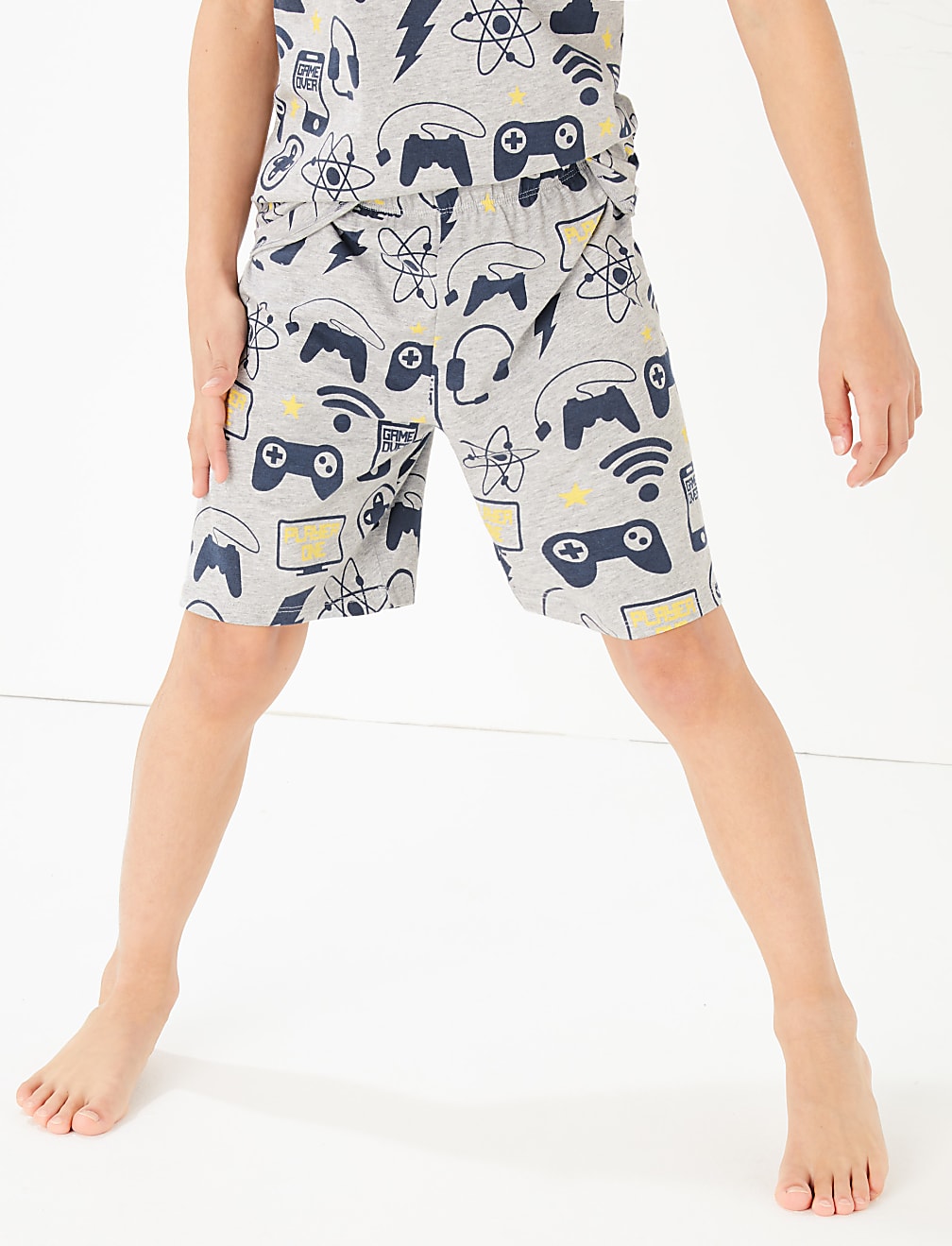 Cotton Gaming Short Pyjama Set (7 - 16 Yrs)