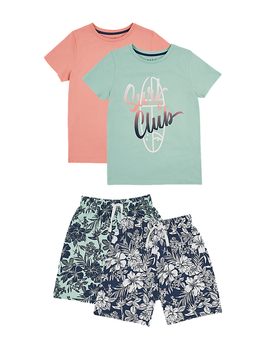 2 Pack Pure Cotton Short Pyjama Sets