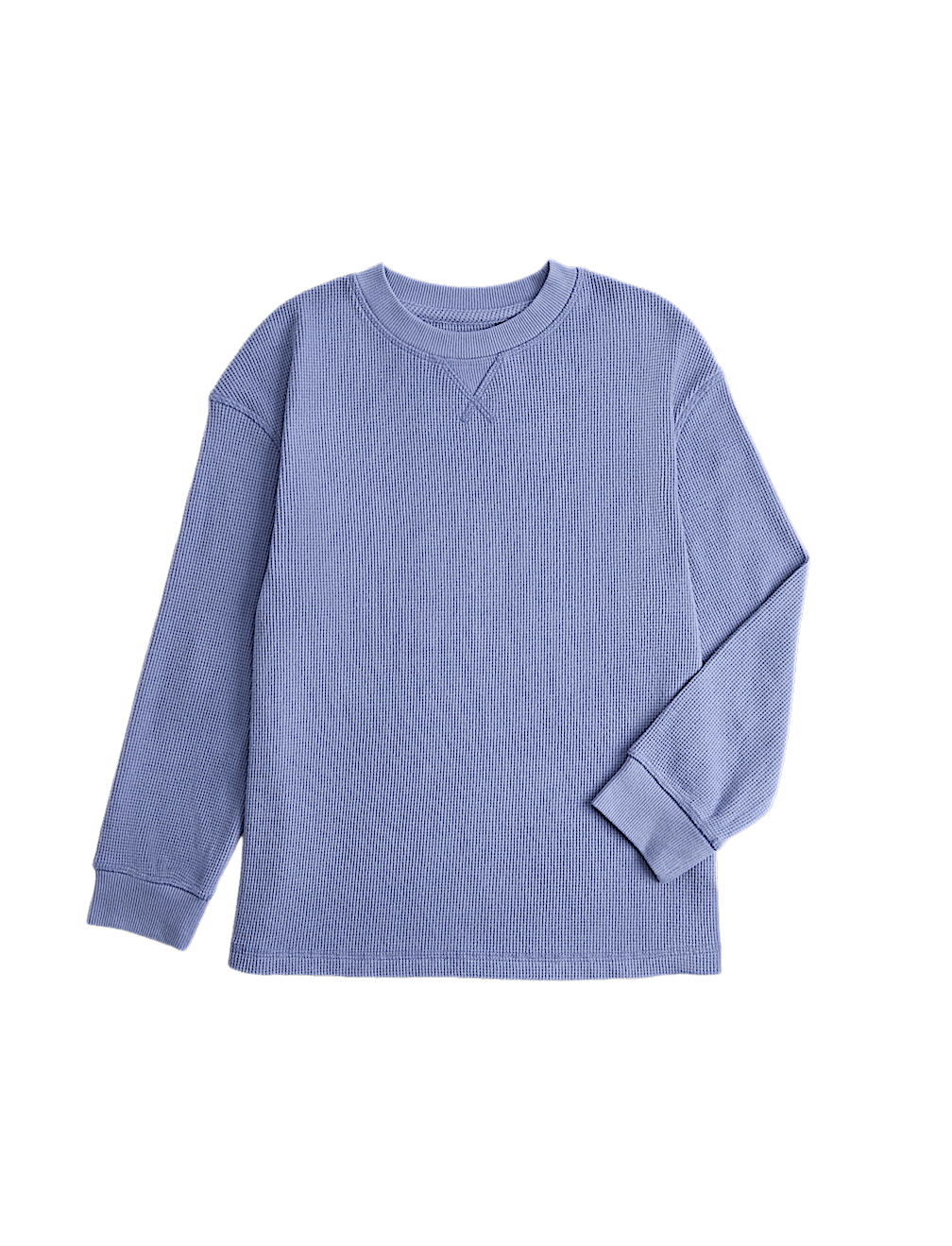 Waffle Crew Neck Pyjama Top (6-16 Yrs)