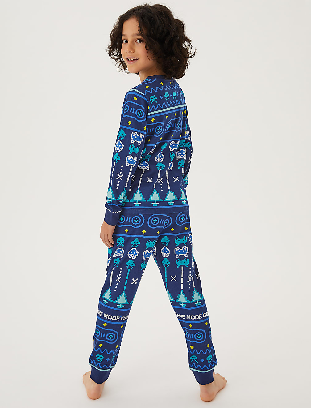 Pure Cotton Fair Isle Gaming Pyjamas (6-16 Yrs)