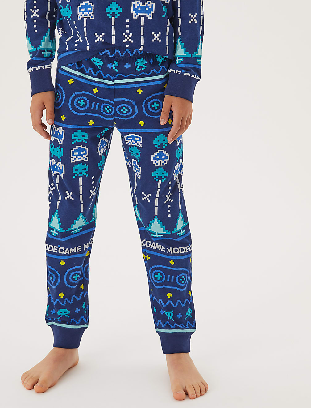 Pure Cotton Fair Isle Gaming Pyjamas (6-16 Yrs)