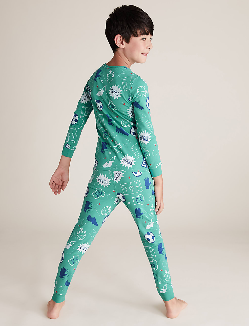 Cotton Rich Football Print Pyjama Set