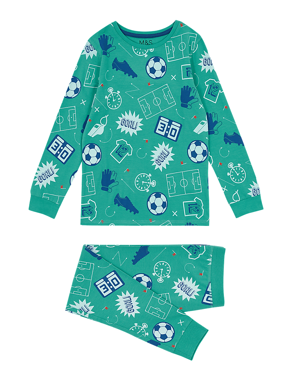 Cotton Rich Football Print Pyjama Set
