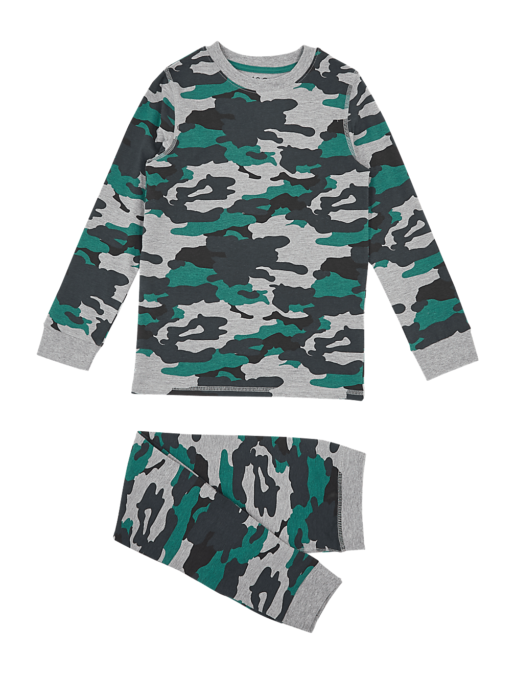 Cotton Rich Camouflage Pyjama Set (7-16 Yrs)