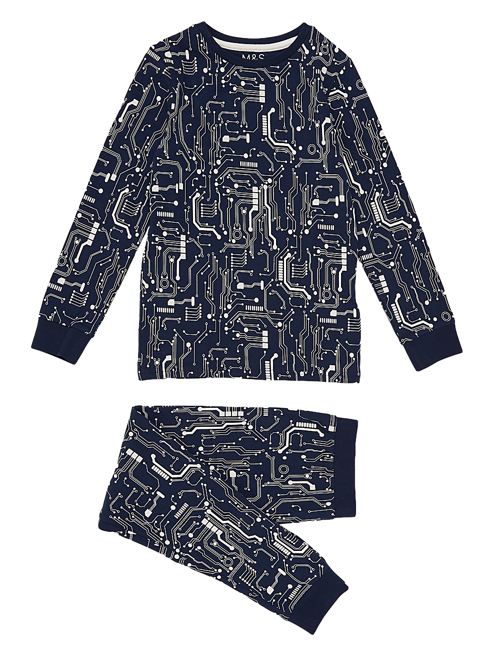 Cotton Electric Patterned Pyjama Set (7-16 Yrs)