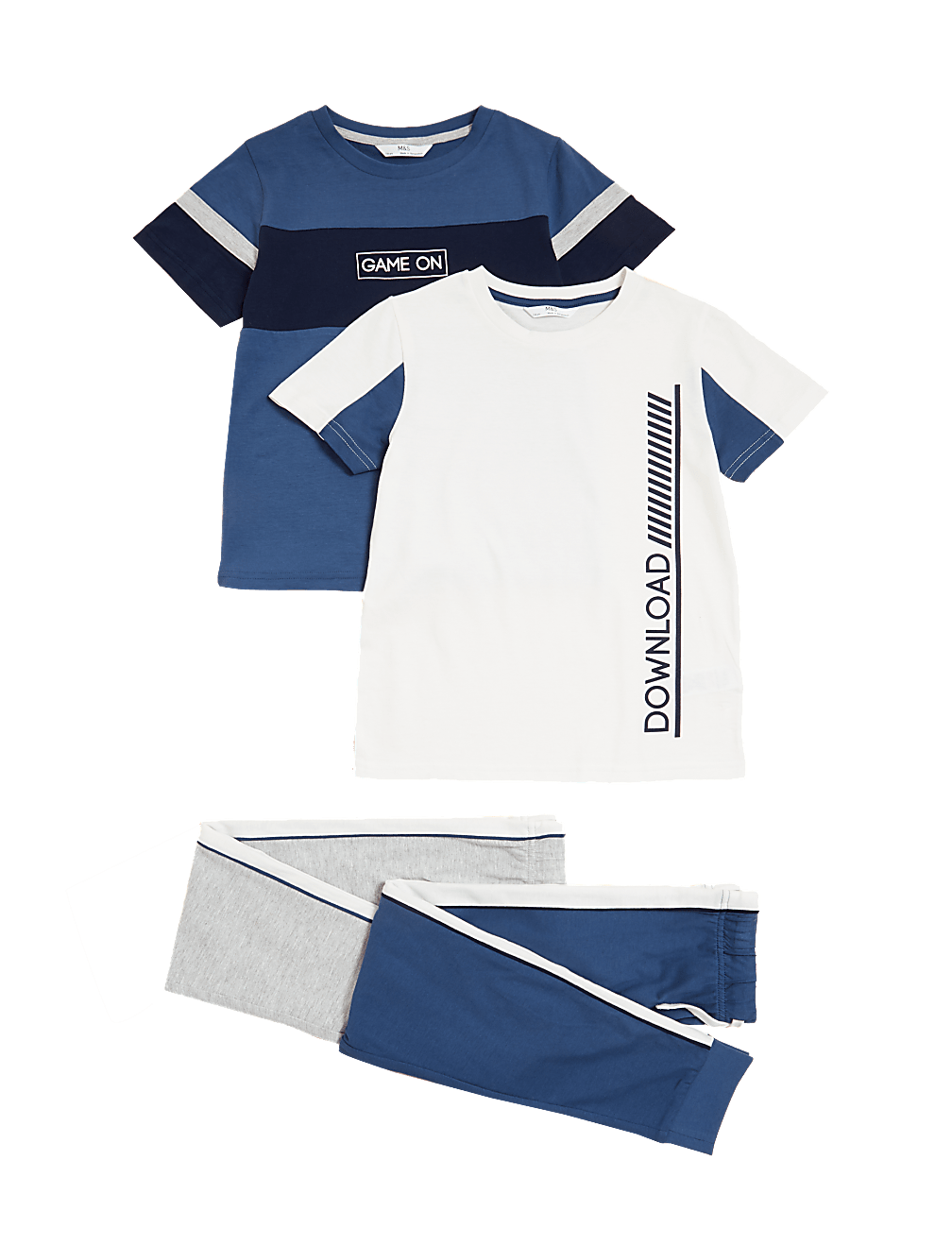 2pk Cotton Rich Slogan Pyjama Sets (6-16 Yrs)