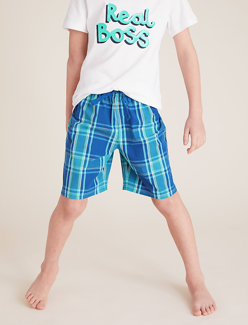 Pure Cotton Boss Slogan Short Pyjama Set