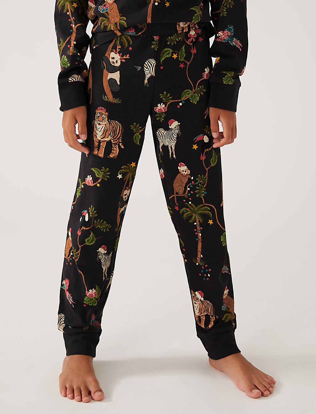 Pure Cotton Animal Print Christmas Pyjamas