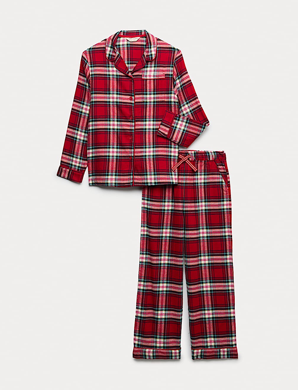 Pure Cotton Family Christmas Checked Pyjamas (1-16 Yrs)