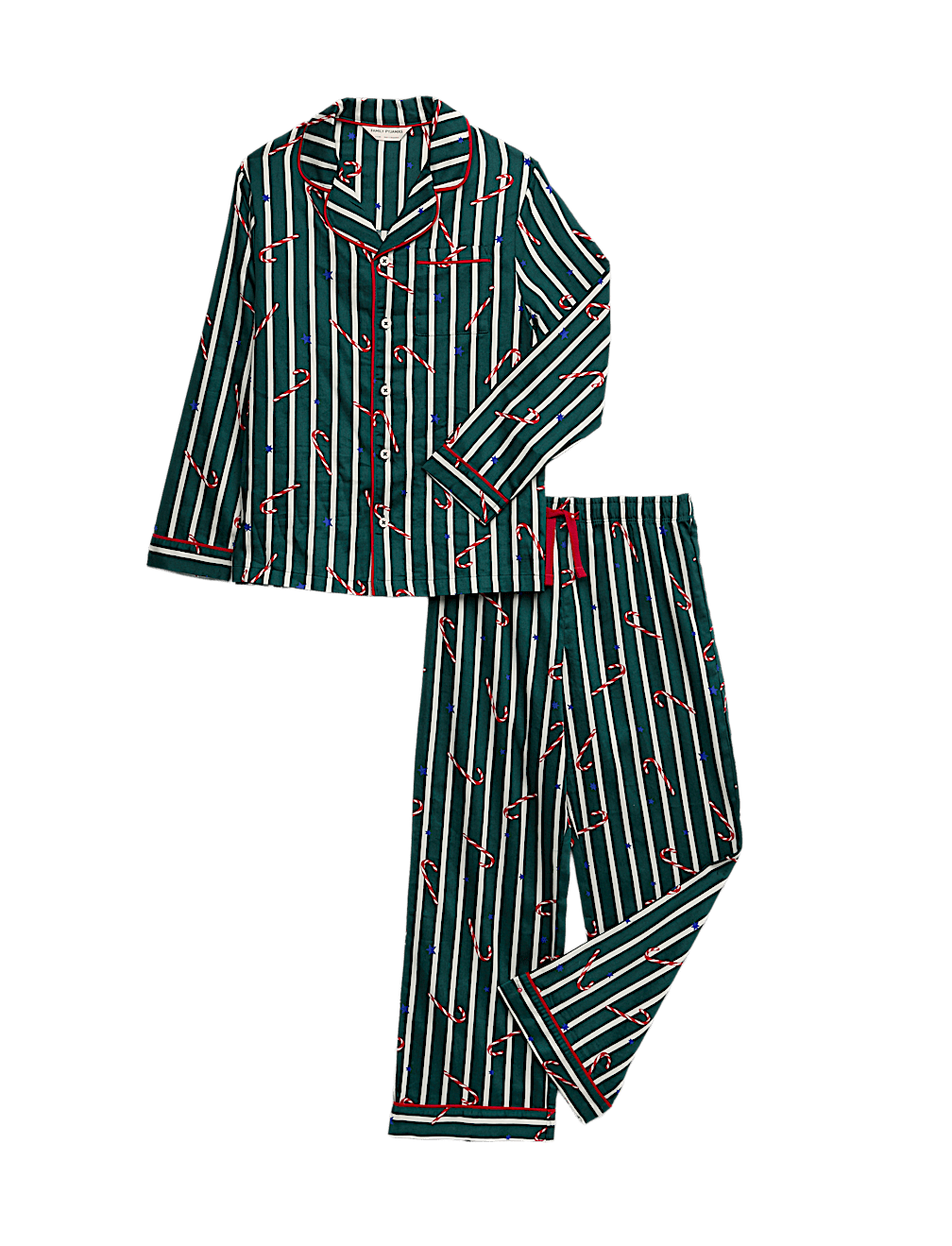 Pure Cotton Candy Cane Family Christmas Pyjamas (1-16 Yrs)