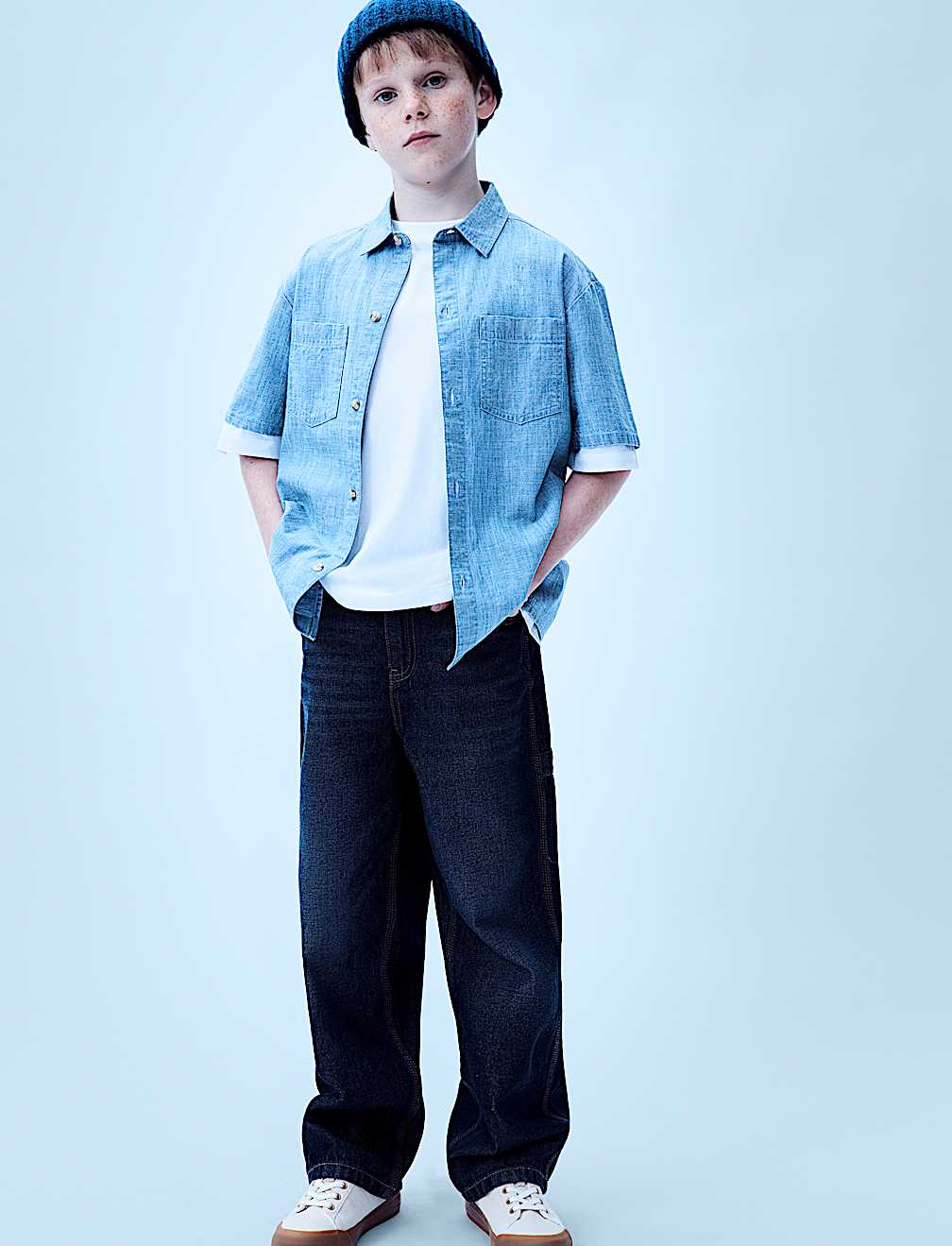Relaxed Pure Cotton Carpenter Jeans (6-16 Yrs)
