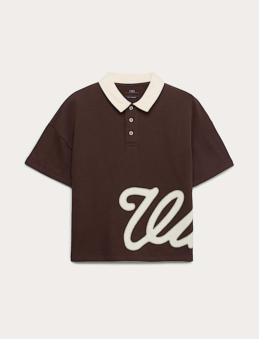 Cotton Rich Short Sleeve Polo Top (6-16 Yrs)