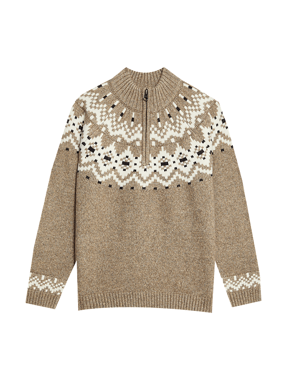 Fair Isle Half Zip Christmas Jumper (6-16 Yrs)