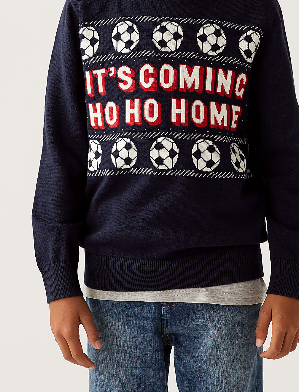 Pure Cotton Football Christmas Jumper