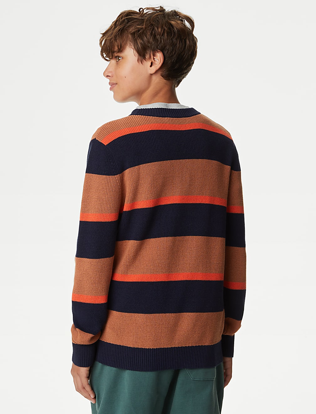 Pure Cotton Striped Knitted Jumper (6-16 Yrs)