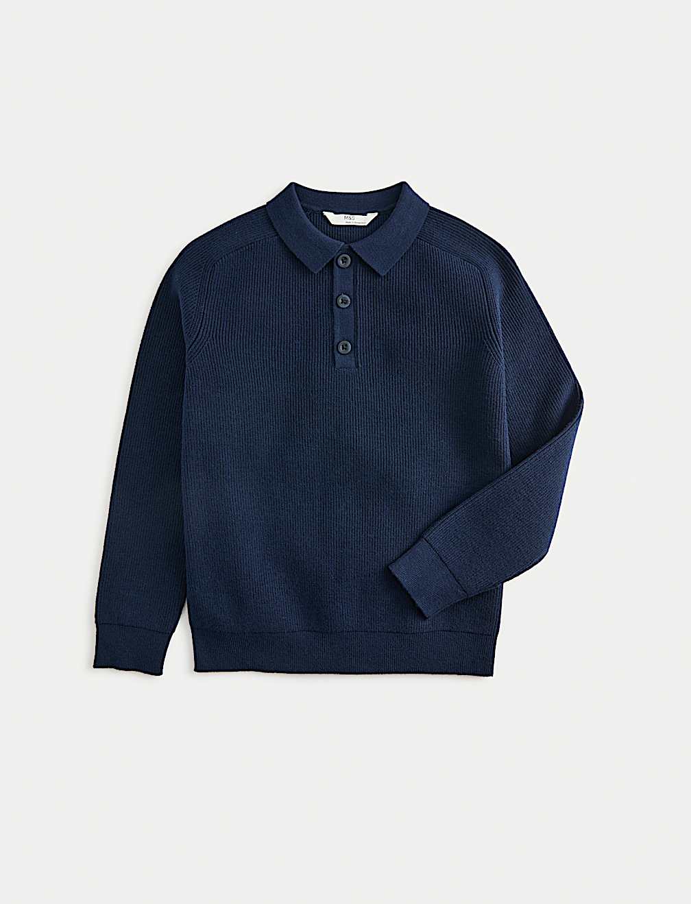 Cotton Blend Polo Jumper (6-16 Yrs)